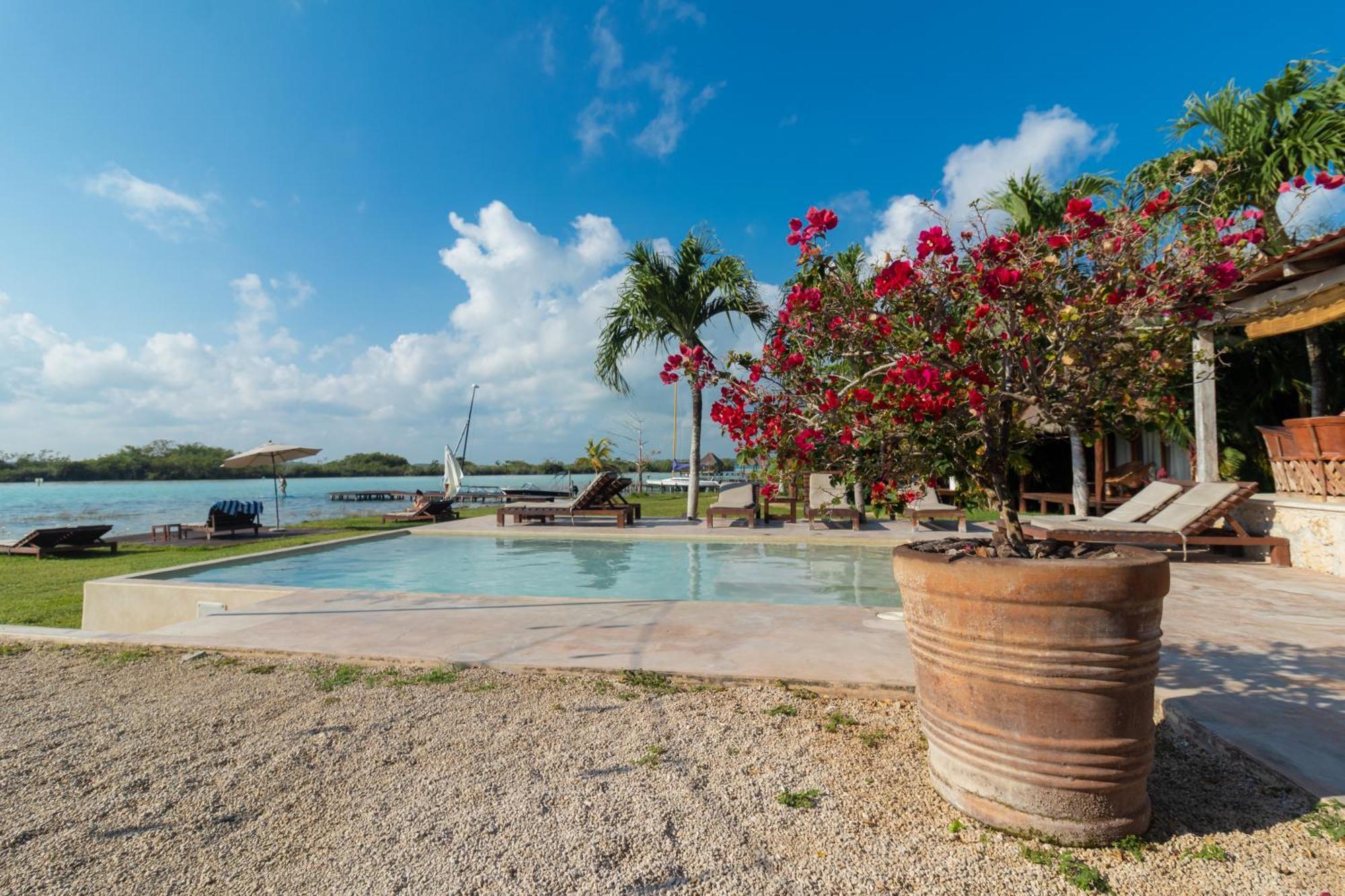 Hotel Casabakal - A Pie De Laguna - Bacalar Exterior photo The pool at the Hotel Flora Fauna