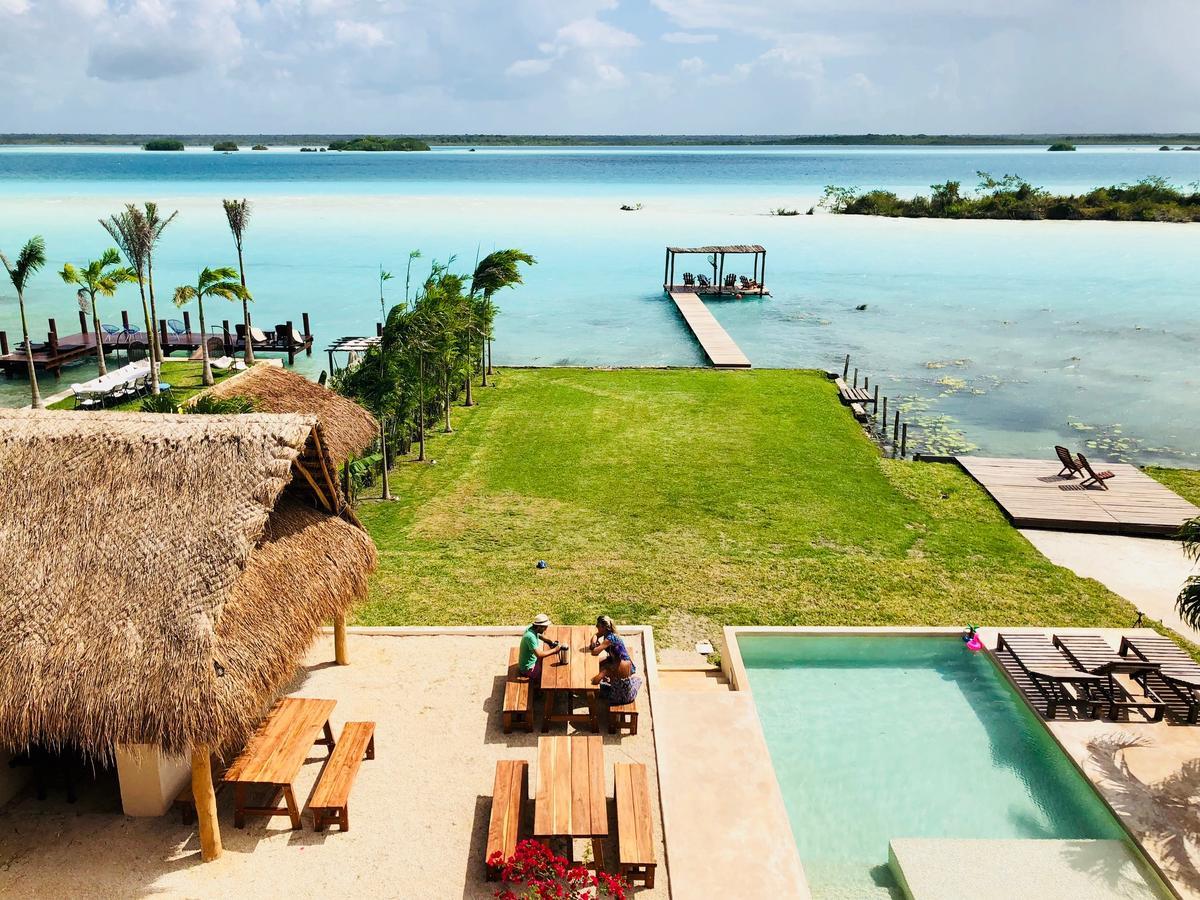 Hotel Casabakal - A Pie De Laguna - Bacalar Exterior photo View of the lagoon from the hotel